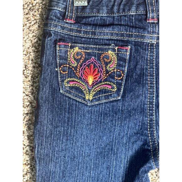 Baby Phat Girls Toddler Sz 24M Embroidered Bootcut Jeans Y2K Hip Hop Denim - Picture 5 of 9
